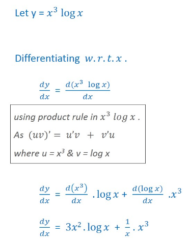 Find The Derivative Of X3 Log X