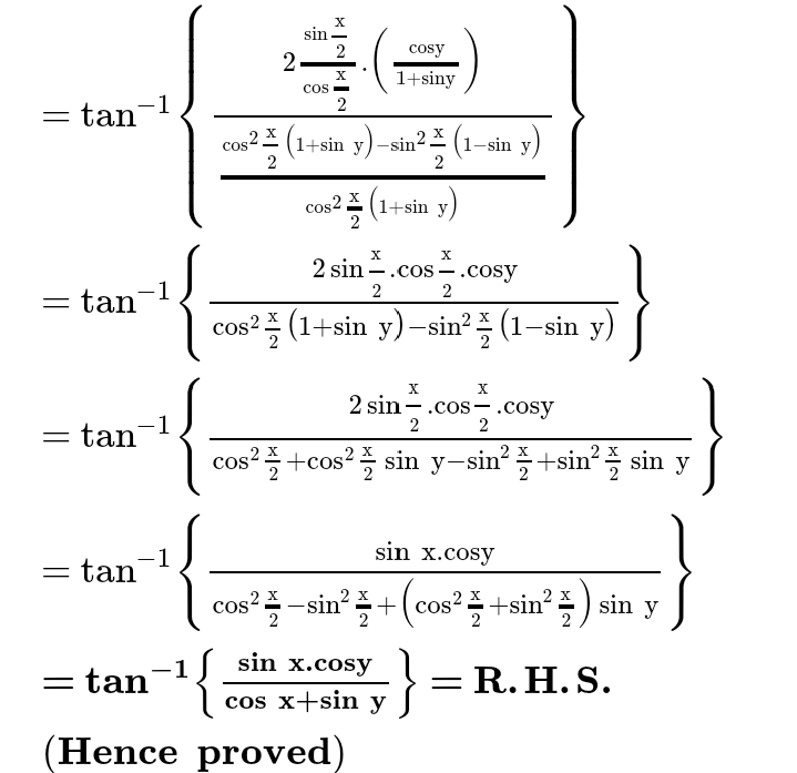 2tan Inverse Tan X 2tan P 4 Y 2 Tan Inverse Sinxcosy Siny Cosy