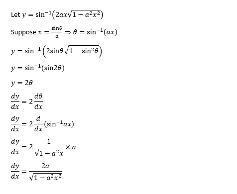 D Dx Sin 1 2ax 1 A 2x 2